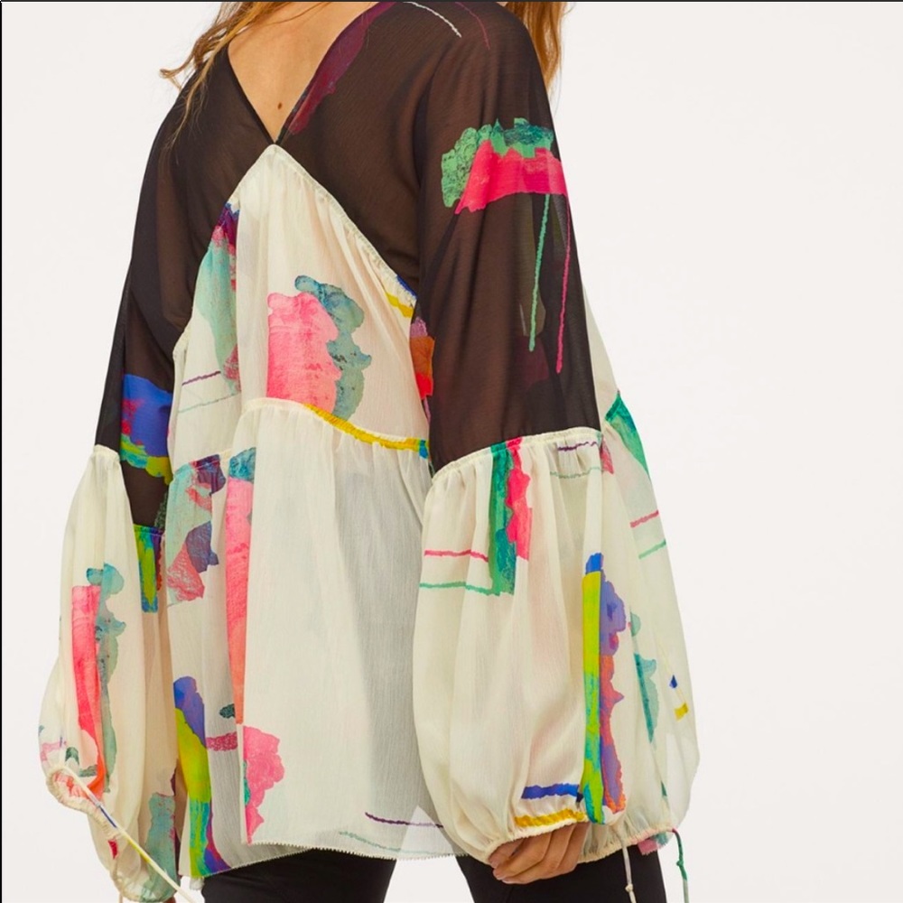 H&M Studio Collection Wide Cut Chiffon Blouse - Picture 4 of 7